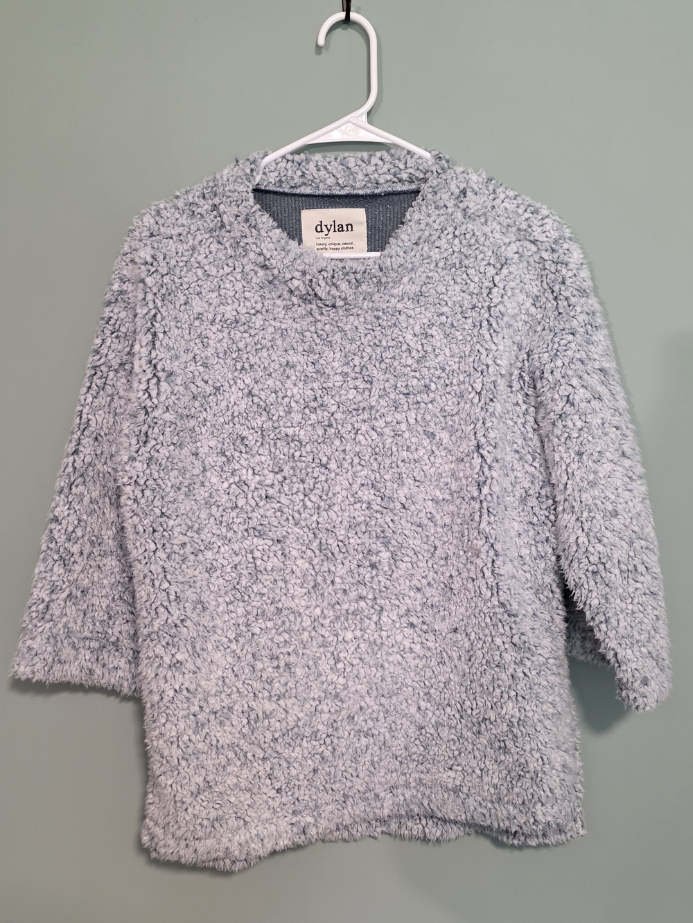 dylan Cozy Light Gray Plush Winter Sweater for Women